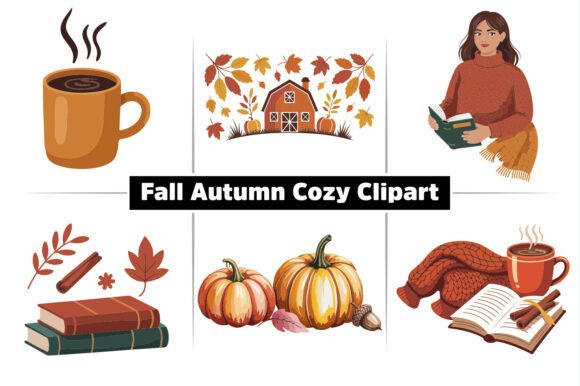 Download Fall Autumn Cozy SVG Clipart Design Pack - Pack Collection