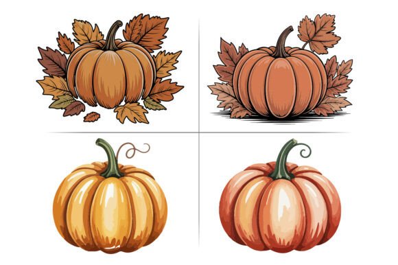 Download Fall Pumpkins Autumn Clipart Design Pack - Pack Collection