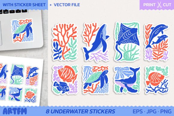 Download Underwater Ocean Animals Sticker Pack - Pack Collection