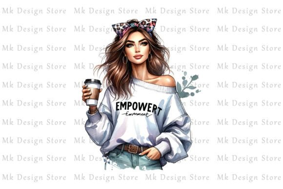 Download Trendy Girl with Coffee Clipart - Premium Resources
