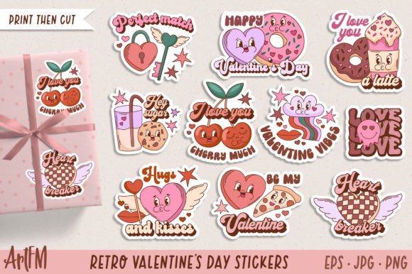 Download Retro Valentine's Day Sticker Pack - Pack Collection